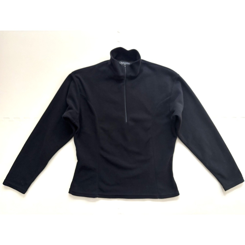 BLACK DIAMOND Womens 1/2 Zip Pullover Fleece Sweatshirt USA Made - Size M Black